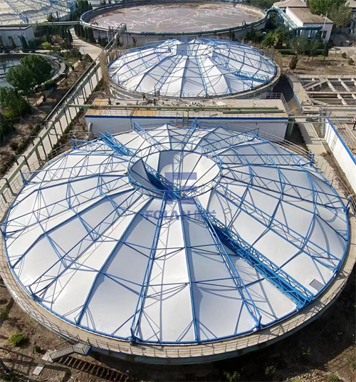 又一污水池反吊膜加蓋工程圓滿完成，環境美化煥然一新！